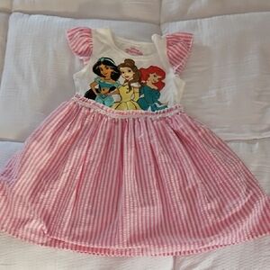 Disney Princess Pink and White Striped Dress